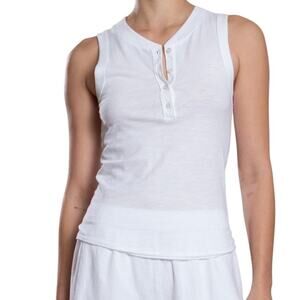 Pharaoh Collection Kiera Tank in Supima Slub White Size 1/Small NWT